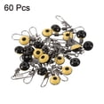 thumbnail image 3 of Uxcell Fishing Line Sinker Slides 33LBS Load Capacity 60 Pack Rolling Swivels Yellow, 3 of 5