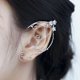 thumbnail image 2 of Juego de dos piezas de clips de hueso de oreja de elfo, pendientes de gancho de oreja de flor clip Halloween niña boda de disfraces de rol, 2 of 5