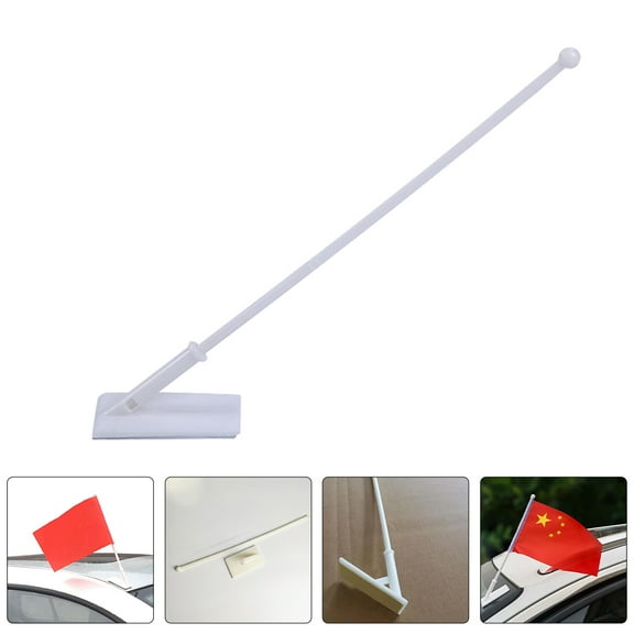 Masteelf 12pcs Car Flag Poles Heavy Duty Flag Poles Car Window Flag Poles Removable Flag Pole Outdoor Flagpoles Vehicle Accessory