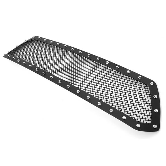APS Compatible with Toyota Tacoma 2012-2015 Main Upper Stainless Steel Black Mesh Rivet Studs Front Grill Grille Insert TL6971H