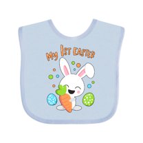 Inktastic My 1st Easter Bunny with Eggs and Carrot Boys or Girls Baby Bib