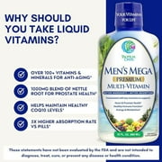 Tropical Oasis Daily Mega Multivitamin for Men, Liquid Vitamin Supplement to Support Heart and Prostate Health for Energy & Metabolism and Immunity, 32 fl oz, 32 Servings