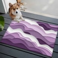 thumbnail image 3 of 2x3 Ft Entryway Area Rug, Purple Ombre Kitchen Rug Runner Washable Floor Mat, Modern Geometric Moire Abstract Art Non Slip Indoor Door Mat Throw Carpet for Bathroom Living Room Bedroom, 3 of 8