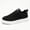 Black, variant on Canvas Fashion Sneakers for Men Platform Thick Sole Round Toe Trendy Versatile Lightweight Comfortable Streetwear Daily Outing Weekend Shoes