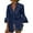 Navy, variant on Women's 3/4 Flare Sleeve Casual Blouses Shirts Solid Color Button Up Tops