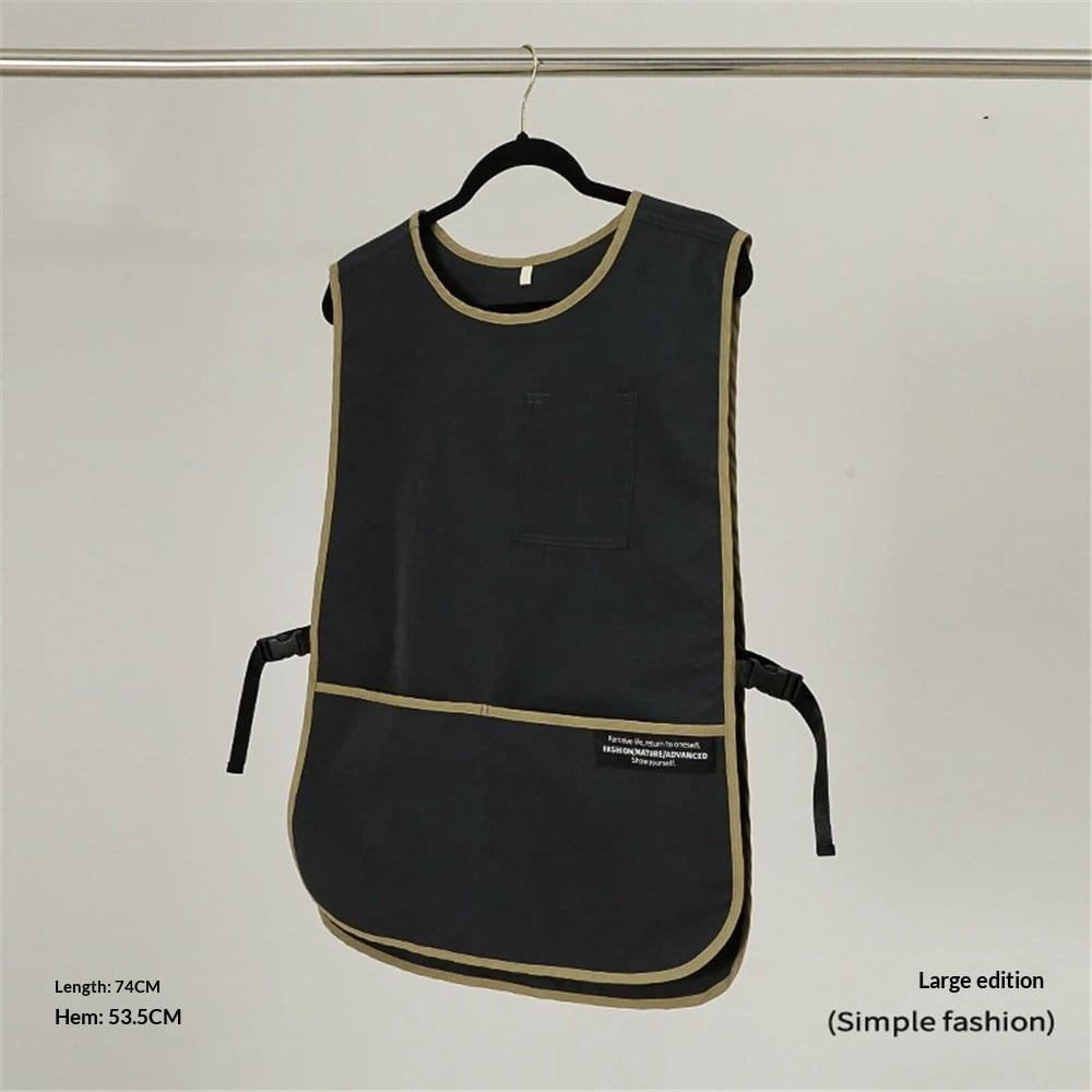 Waterproof Unisex Work Apron Ultralight Chef Waiter Work Overalls Apron for Women Men with Pockets Adjustable Buckle Design Hair Stylist Apron for Garden Cooking