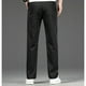 thumbnail image 4 of Puntoco Pantalones casuales largos para hombre Pantalones casuales de negocios elásticos de seda de hielo con cremallera recta para hombre, 4 of 5