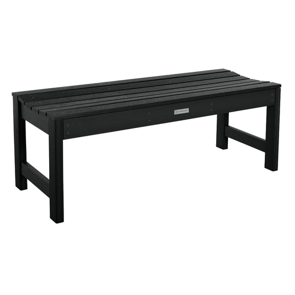 Highwood Lehigh 4ft Picnic Bench - 2-Person, Eco-friendly, Synthetic Wood