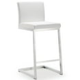 thumbnail image 2 of TOV Furniture Parma White Vegan Leather Counter Stool with Silver Legs - Set of 2, 2 of 10