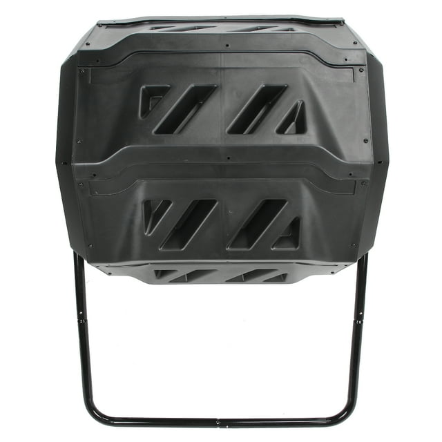 Compost Tumbler, Weather High Efficiency Rotating Batch Compost Bin PP Plastic for Home