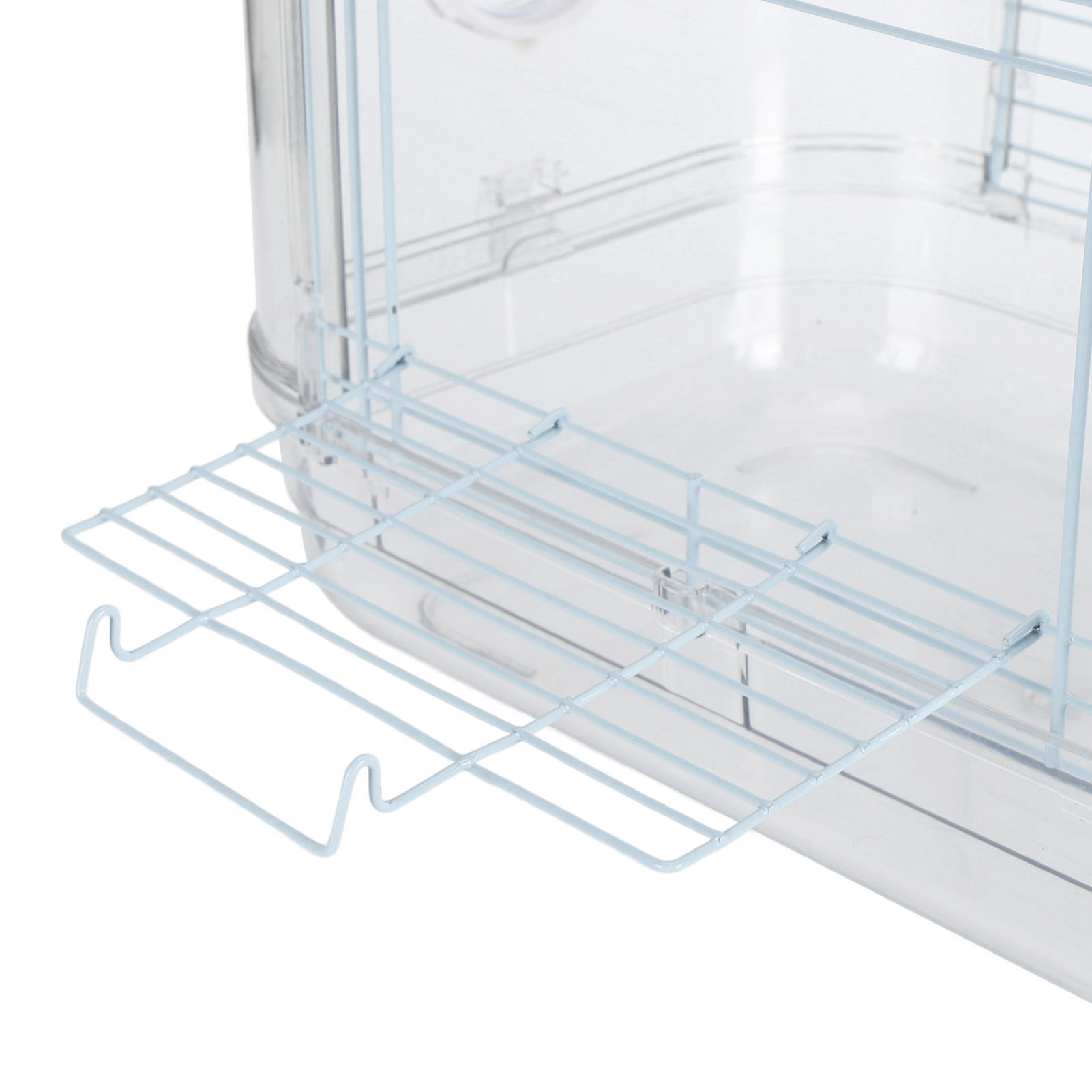 Yajisi 2-Tier Hamster Cage Double Layer Castle House with Running Wheel & Water Bottle, 16.5x12.2x10.2 inches / 42x31x26 cm, Blue/White