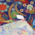thumbnail image 7 of Retro India Paisley Flower Tapestry Wall Hanging Tapestries Happy Colorful Hippie Psychedelic Art Polyester Carpet Wall Decorative for Living Room Bedroom 60x51inch, 7 of 7