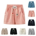 thumbnail image 7 of ZACPNCV Boys Shorts Girls Solid Color Elastic Waist Running Athletic Shorts Summer Jogger Shorts for Kids with Pockets Black 10-11 Years, 7 of 7