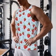 thumbnail image 5 of Daiia Strawberry Printed Men's Quick Dry Fit Muscle Tank Top Slim-Fit Tank Workout Tank Top Lightweight Sports Tank Top-Small, 5 of 7