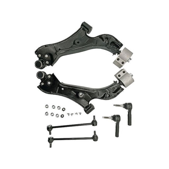 Front Lower Control Arm Ball Joint Tie Rod and Sway Bar Link Kit - 6 Piece - Compatible with 2010 - 2017 Chevy Equinox 2.4L 4-Cylinder 2011 2012 2013 2014 2015 2016