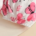 thumbnail image 6 of YDFCWXW Baby Girl Clothes Set Daddys Little Girl Ruffle Romper Top Shorts Baby Girl Outfit (Hot Pink, 3-6 Months), 6 of 9