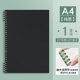 thumbnail image 1 of Firefly hope Paquete de 2 cuadernos espirales A4 con diseño de cuadros, tapa dura extraíble de papel grueso, 120 páginas/60 hojas, para tomar notas, suministros de oficina y hogar, color negro., 1 of 3