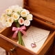 thumbnail image 5 of Decoraciones para San Valentín, adornos para San Valentín, regalos para San Valentín, ramo de 27 rosas azules aplastadas, regalo para San Valentín, ramo de flores artificiales para boda, rosas falsas,, 5 of 5