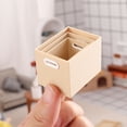 thumbnail image 4 of 3pcs/Set Simulation Storage Box 1:12 Miniature Scale Three-Piece Stacking Design Smooth Edges Safe Play Storage Organizer Dollhouse Accessory, 4 of 8