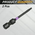 thumbnail image 3 of Uxcell 2pcs T8 Torx Impact Screwdriver Bit 1/4" Hex Shank 2" Long Magnetic No Hole, 3 of 7