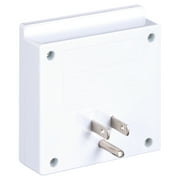 Merkury Innovations 2.4 Amp Wall Charger, 2 Outlets with 2 USB Charging Ports and Phone Stand, White