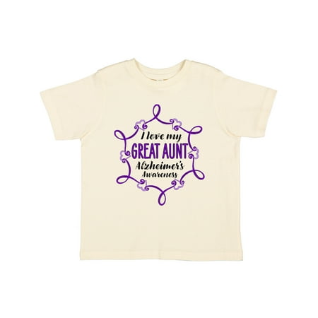 

Inktastic I Love My Great Aunt Alzheimer s Awareness with Purple Heart Gift Toddler Boy or Toddler Girl T-Shirt