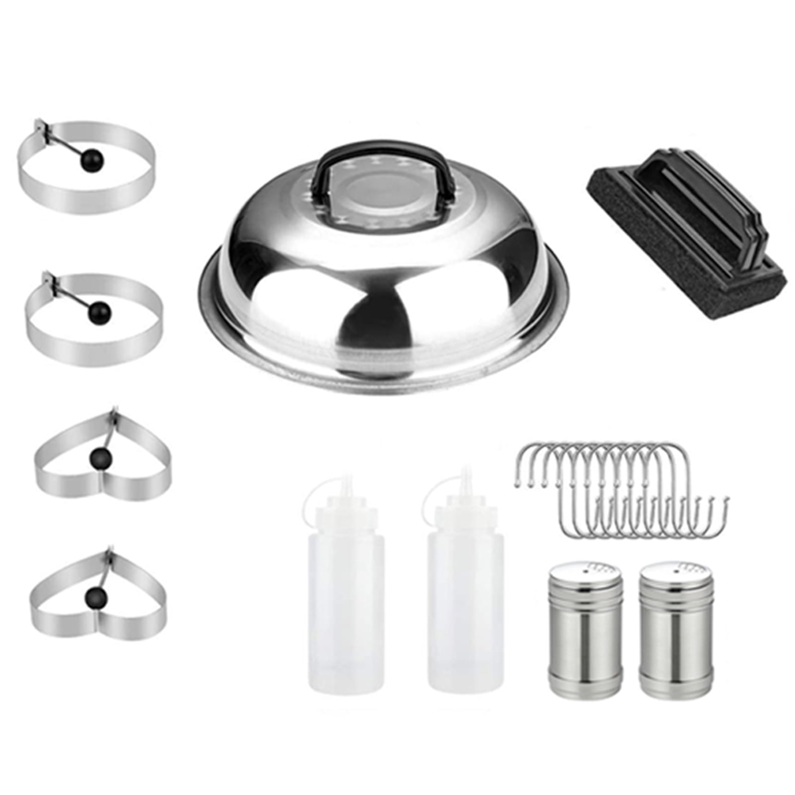 Eurhowing 38Pcs Griddle Accessories Kit, Flat Top Grill Tool Set Fit for Blackstone & Camp Chef, Stainless Steel Spatula Set with Carry Bag for BBQ Outdoor Camping