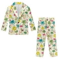 thumbnail image 4 of Xoenoiee Tropical Hibiscus Palm Tree Print Kids Suit 2 Piece Boys Tuxedo Suit Ring Bearer Outfit for Wedding Slim Fit Jacket Pants Set, 6-7 Years, 4 of 7