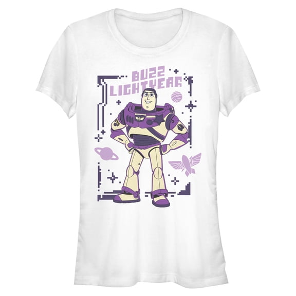 Juniors Toy Story 5 Purple Buzz Frame T Shirt