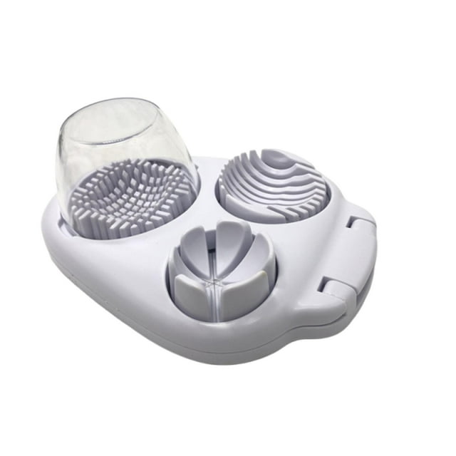 Cortador de huevos y frutas 3 en 1, picador manual de verduras para huevos, fresas y kiwis, cuchilla de acero inoxidable 430. Utensilio de cocina para aderezos de ensaladas y preparación de comidas
