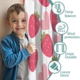 thumbnail image 3 of Blackout Kids Curtains,Strawberry Plants Fruit Heart White Pattern Childrens Insulated Curtains Set Of 2,Bedroom Essentials,Toddler Room Decor 42"x54", 3 of 5