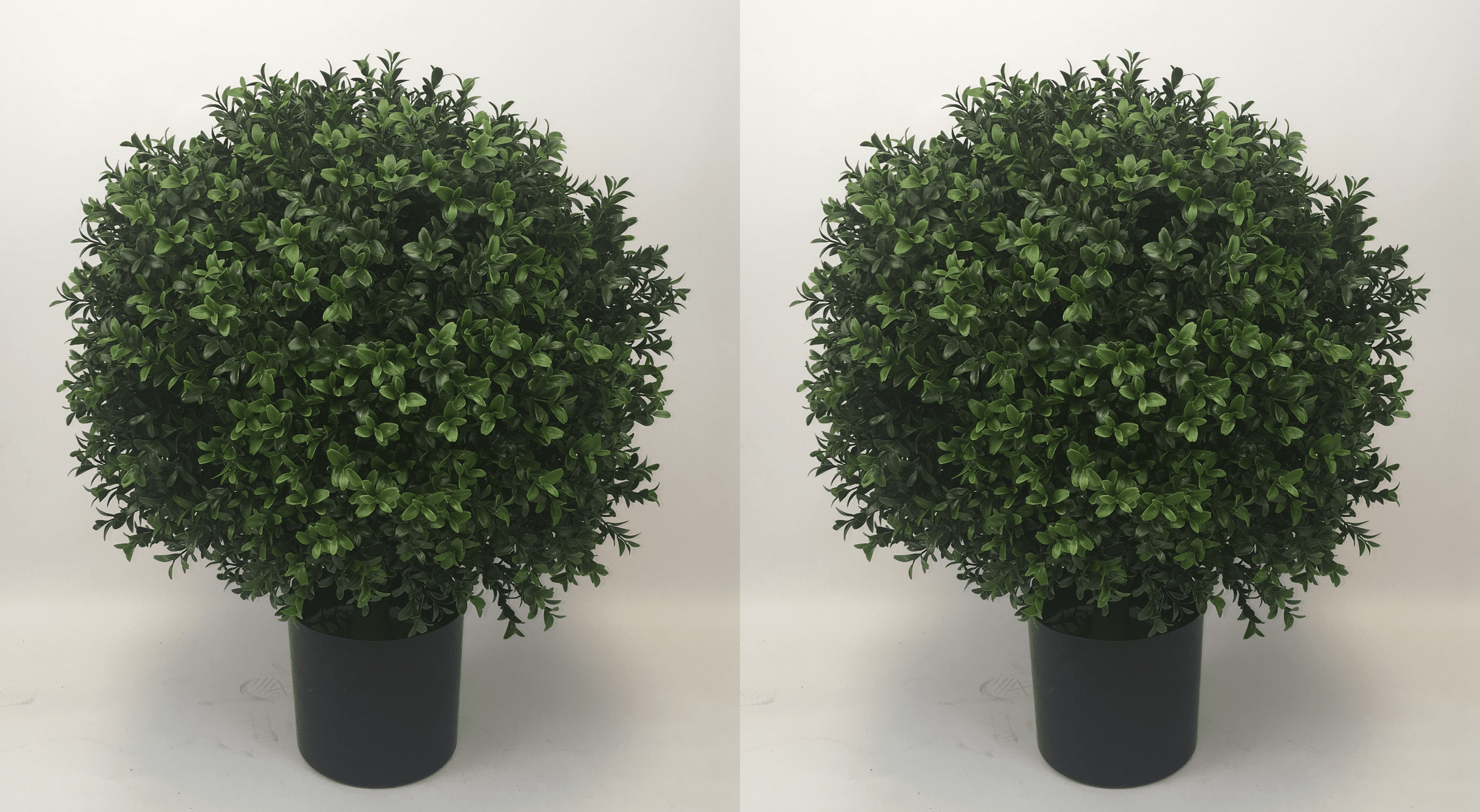 2 Artificial 24" Boxwood Topiary Ball In Outdoor Tree Silk Plant Bush Patio 