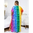 thumbnail image 3 of House Dresses for Older Women Plus Szie Caftan Loungewear Lightweight Resort Outfits Boho Print Turkish Kaftan Loungewear Beach Maxi Dress Batwing Sleeve Soft Night Gown, 3 of 10