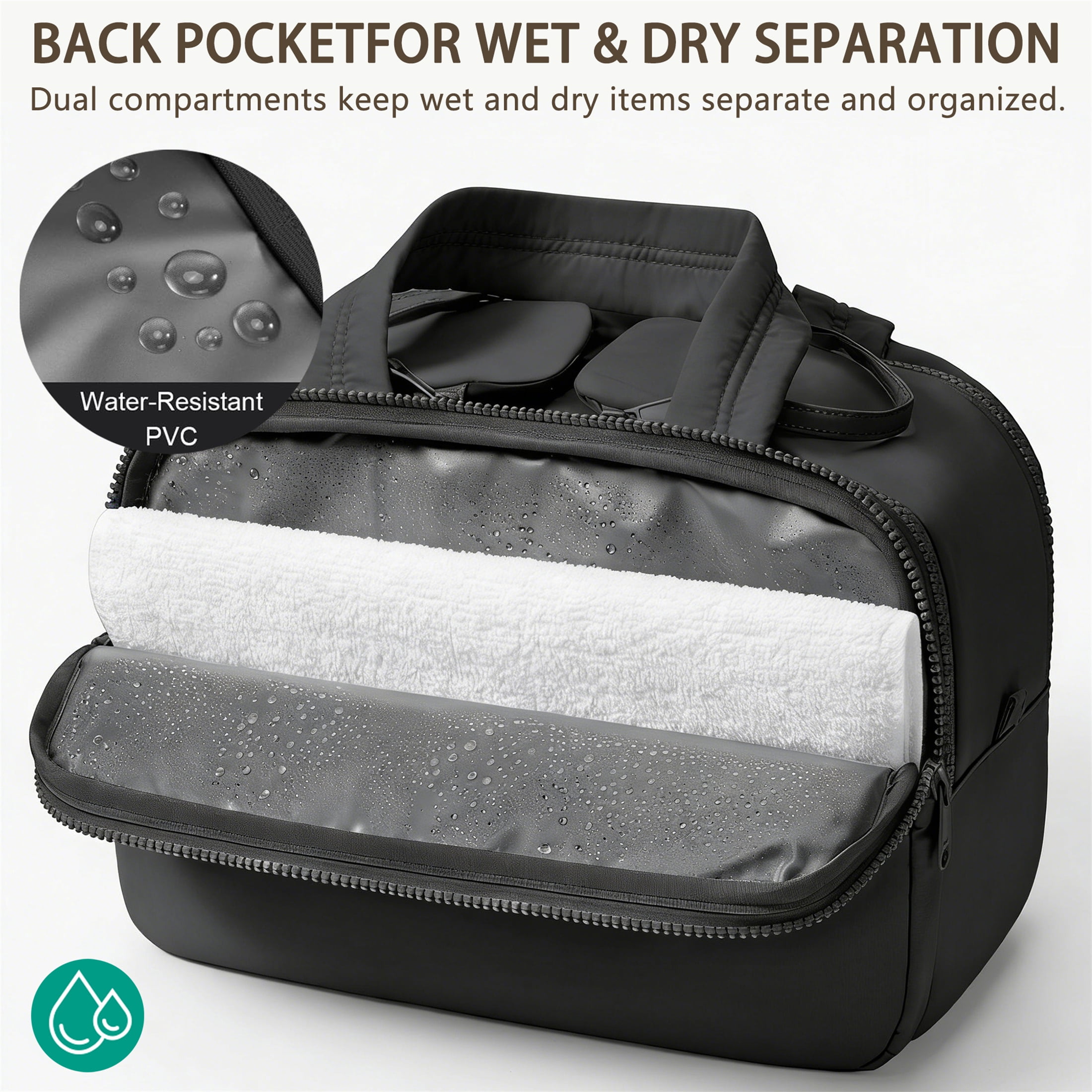 Puffy Travel Toiletry Bag for Women, Wide-Open Cosmetic Makeup Bag Organizer with Handle, Lightweight Quilted Travel Bag for Accessories, Essentials, Toiletries, Black