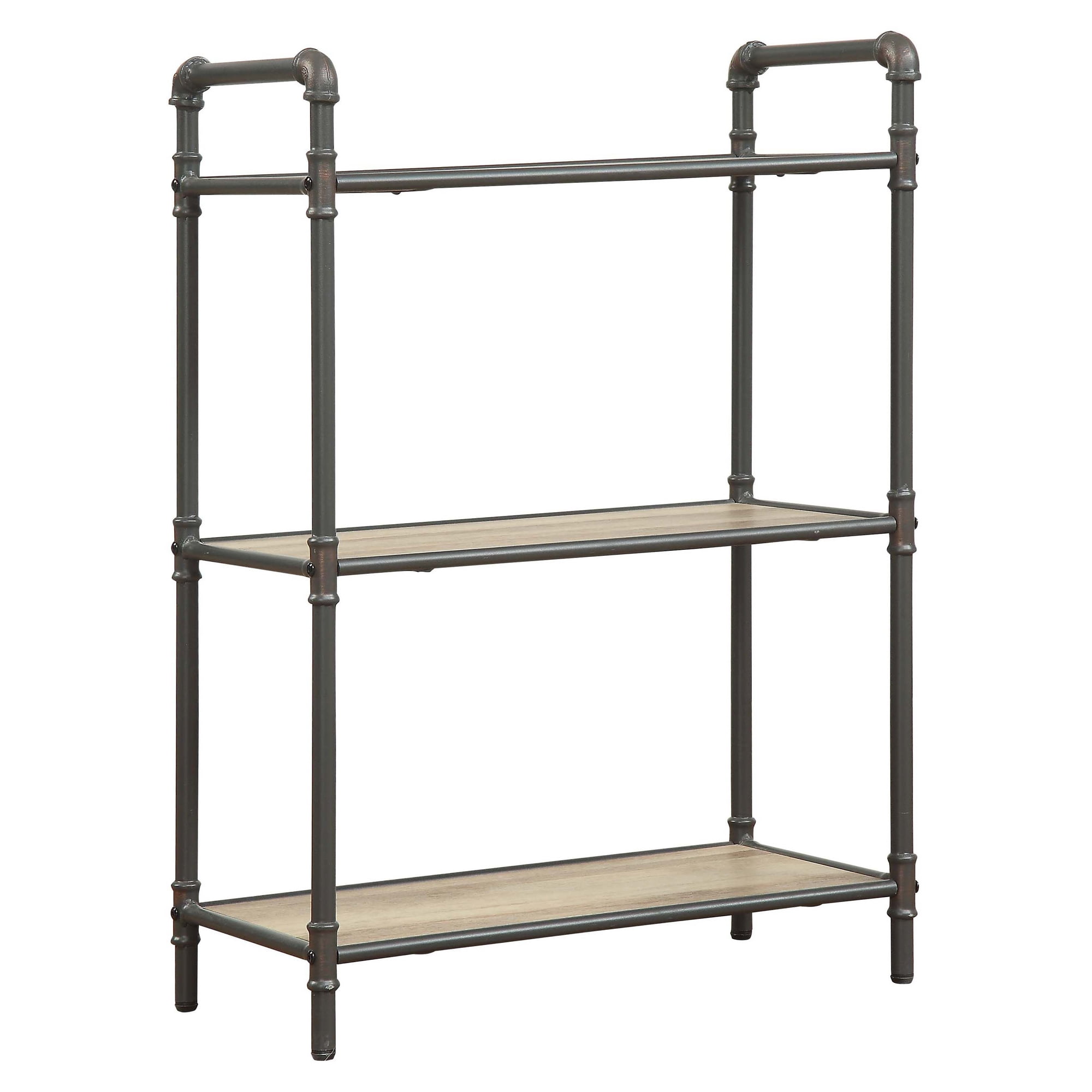 ACME Zakwani Bookshelf in Rustic Oak and Black - Walmart.com