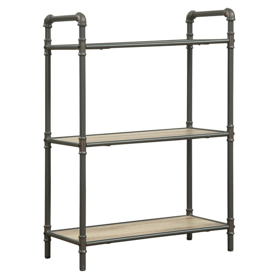 ACME Itzel 3 Tiers Bookshelf in Antique Oak and Sandy Gray