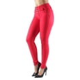 thumbnail image 2 of Fashion2Love Women's Juniors Colombian Design Butt Lift Push Up Mid Waist Skinny Jeans, 2 of 9
