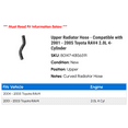 thumbnail image 2 of Upper Radiator Hose - Compatible with 2001 - 2005 Toyota RAV4 2.0L 4-Cylinder 2002 2003 2004, 2 of 2