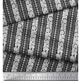 thumbnail image 2 of Soimoi Polyester Crepe Fabric Leaves & Floral Block Print Sewing Fabric Yard 52 Inch Wide, 2 of 3