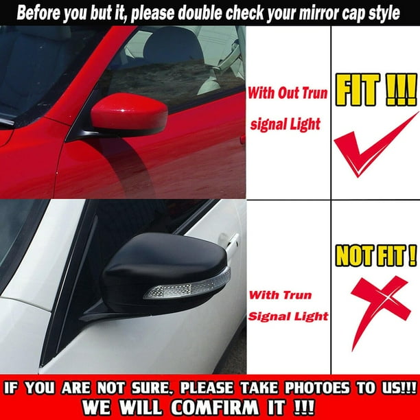 Lefu Carbon Fiber Pattern Side Mirror Cover Cap For INFINITI G37