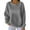 Grey, variant on Women's Solid Color Crewneck Sweatshirt, Soft Stretchable Long Sleeve Pullover Top, Comfortable Casual Loungewear for Daily Wear, Fall Winter Basic Streetwear Essential with Regular Fit Black L