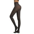 thumbnail image 2 of QATAINLAV Daily Sales Tights for Women Solid Color Pantyhose Casual Elastic High Waist Stockings Soft Comfort Yoga Pants Dark Gray XL, 2 of 3