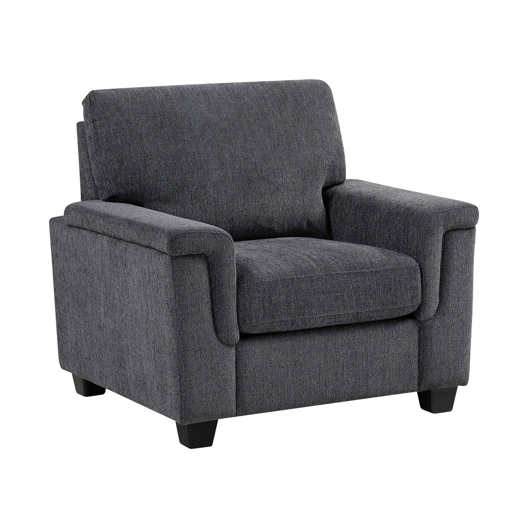 OakvillePark Sylvanora Chenille Arm Chair, Dark Gray