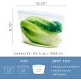 thumbnail image 2 of Silicone Reusable Storage Bag, 8-Cup Bowl, Reusable Freezer Bags, Microwave, Dishwasher, Oven Safe, Sous Vide, Lunch Container, Eco Friendly, Food-safe Silicone Snack Bag, 1893 ml, Clear, 2 of 5