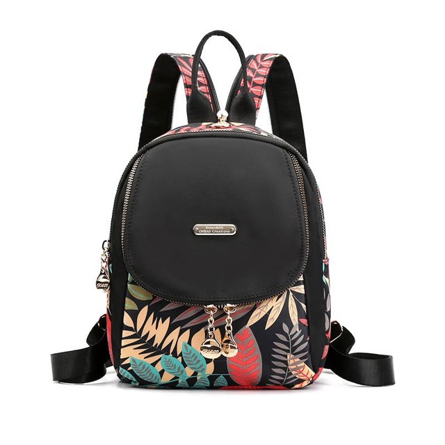 Mochila estampada para mujer, mochila de tres usos, mochila pequeña, bolso cruzado diagonal de un solo hombro