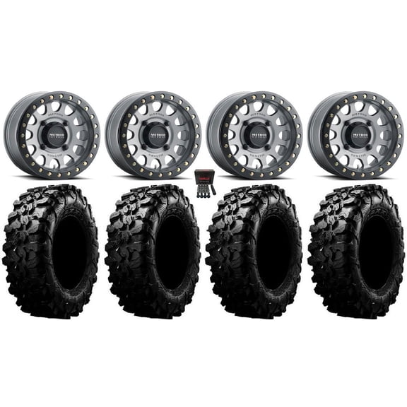 Method 401 Bdlk 15x6 Wheels Ti 33" Carnivore Tires Can-Am Commander Maverick Renegade Outlander Defender