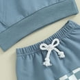 thumbnail image 7 of Odeerbi 3M-3Y Infant Boys Summer Outfits Plaid Short Sleeve Hoodies Shorts Two-piece Set Hooded Tops Checkerboard Colorblock Casual Loungewear Infant Boys Clothes, 7 of 7