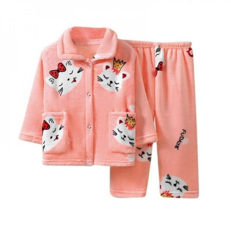 

Children s Flannel Pajamas Set Home Wear Thicken Pajamas Set