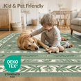 thumbnail image 4 of ODIKA 2'x3' Washable Doormat Botanical Stripe Farmhouse Greenery Border Trailing Door Entry Refined for Entryway, Kitchen, Laundry Room, Non-Slip, Low Pile, 4 of 7