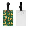 thumbnail image 2 of Luggage Tags for Suitcases, Cute Pizza Food Leather Bag Luggage Tags ID Label Tags Privacy Protection Travel Bag Labels, 2 of 6
